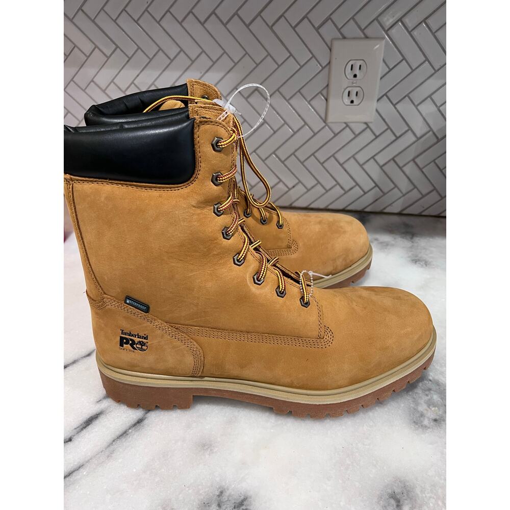Timberland PRO 26011 Waterproof Soft Toe Work Boots Men’s 15M Wheat A74160